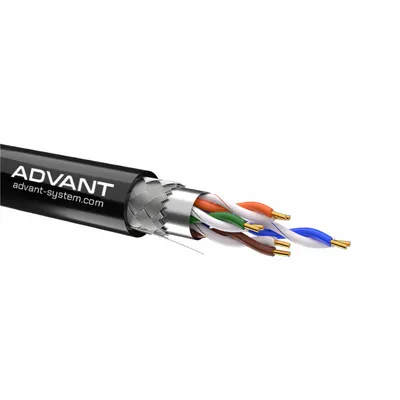 Кабель витая пара, экранированная S/FTP, категория 6a, 4 пары 4х2х0.57 (23 AWG), одножильный (solid), с разделителем, LSZH, –20°C – +75°C, Цвет: Черный, оболочка LSZH. Соответствует стандарту пожарной безопасности IEC-60332-3-24. Упаковка 305 метров.