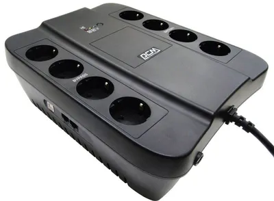 ИБП POWERCOM SPD-650U, 650ВА/390Вт, Line-Interactive, 8×Schuko