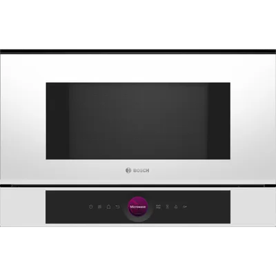 Микроволновая печь Bosch BFL7221W1, встраиваемая, 900 Вт, 21 л, белая