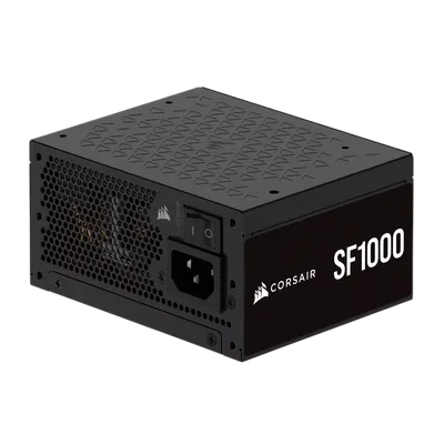 Блоки питания/ Power Supply Corsair SF1000, Model RPS0176, 1000W 80+ Platinum (SFX, 3.1, PCIe 5.1, Full modular, 1x24(20+4)pin, 1x12VHPWR, 2x4+4-pin CPU +12V (EPS), 3x4-pin Molex, 4x6+2-pin PCIe, 8xSATA3, Active, 92x92mm, 125x100x63.5mm, APFC, Power cable-EU, black)