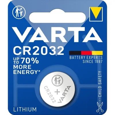 Батарейка VARTA 6032101401, CR2032, литиевая, 3 В