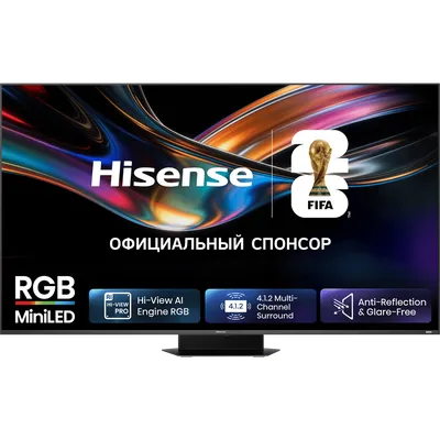 Телевизор Hisense 65UR9S, 65", Mini-LED, 4K, 170Hz, Smart TV, HDR10+