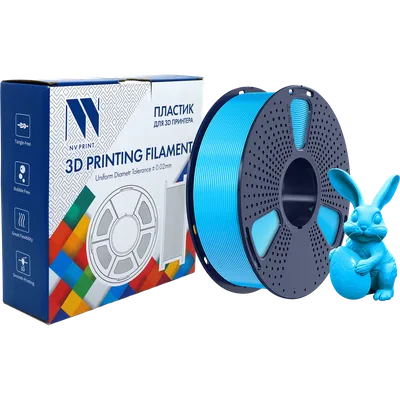 Филамент NV Print NV-3D-PETG-GLOW-BLUE, PETG, 1.75 мм, 1 кг, светящийся синий