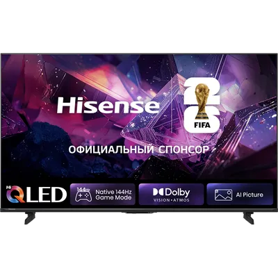 Телевизор Hisense 50E7S PRO RU, 50", QLED, 4K UHD, 144Hz, Smart TV