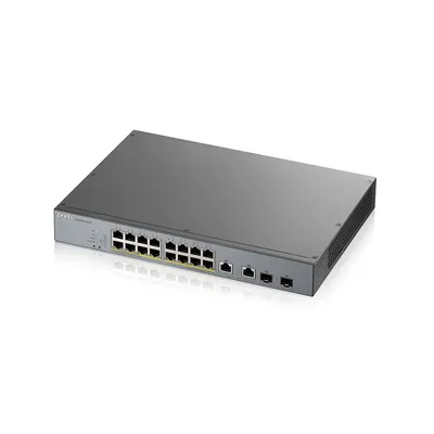 Коммутатор ZYXEL GS1350-18HP-EU0101F, L2, 16×GE PoE+, 2×Combo SFP/RJ-45, 250Вт