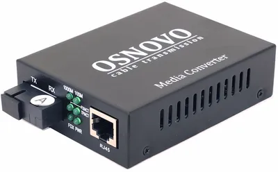 Медиаконвертер OSNOVO OMC-1000-11S5a, Gigabit, 1×RJ-45, 1×SC, 20 км