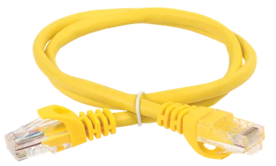 Патч-корд ITK PC05-C5EU-1M, кат.5e UTP, 1м, желтый