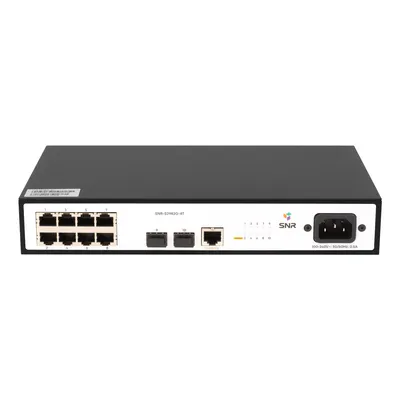 Коммутатор SNR SNR-S2982G-8T-RPS, L2, 8×1GbE, 2×SFP, RPS