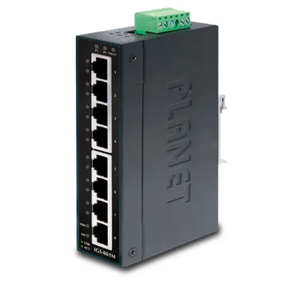 Коммутатор Planet IGS-801M, управляемый, 8×1GbE, IP30, −40…75 °C