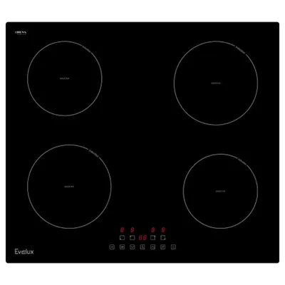 Варочная панель EVELUX EI 6044, индукционная, 4 конфорки, бустер, черная