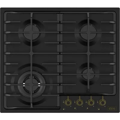Варочная панель Korting HG 674 CTRN, газовая, 60 см, 4 конфорки, WOK