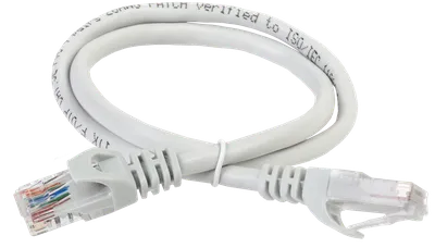 Патч-корд ITK PC01-C6UL-1M, UTP Cat.6, RJ-45, 1 м, серый