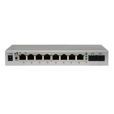 Коммутатор SNR-S1908G-2S, 8×1GbE + 2×SFP, L2, неуправляемый