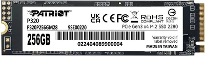 SSD Patriot P320P256GM28, 256ГБ, M.2 PCIe 3.0