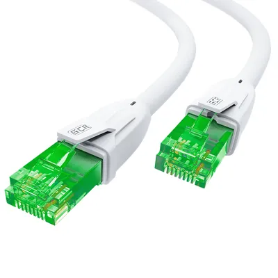 Патч-корд GCR GCR-57448, 15.0м, UTP кат.6A, 24 AWG, белый