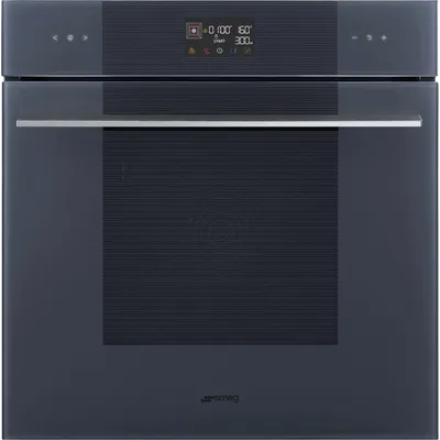Встраиваемые электрические духовки SMEG/ Многофункциональный духовой шкаф, комбинированный с микроволновой печью, 60 см, 11 функций, стекло Neptune grey. Класс энергопотребления А+
