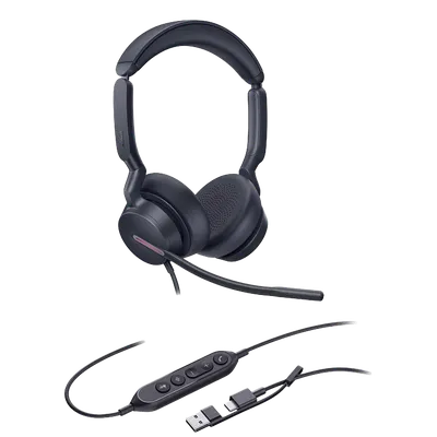 Гарнитура Yealink UH46 Dual UC USB-C/A, стерео, микрофон на штанге