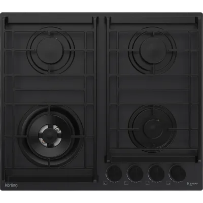 Варочная поверхность Korting HG 6235 CTN, газовая, 4 конфорки, WOK, 8500 Вт
