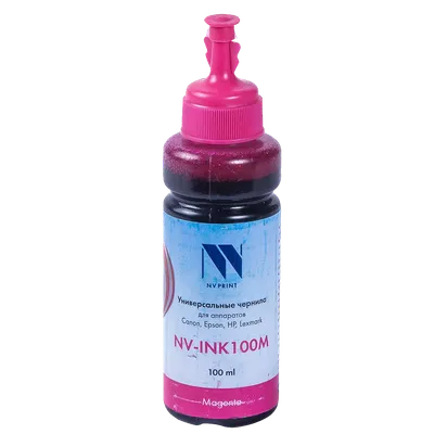 Чернила NV Print NV-INK100UM, пурпурные, водорастворимые, 100 мл, для струйной печати