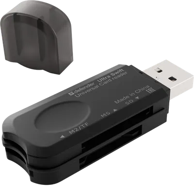 Кардридер Defender Ultra Swift (83262), USB 2.0, 4 слота