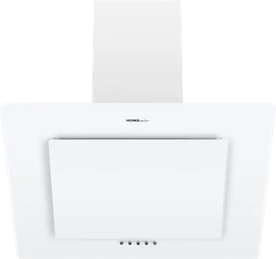 Вытяжка HOMSAir Elf Push 60 Glass White, наклонная, 650 м³/ч, 60 см, белая