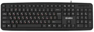Клавиатура SVEN SV-018399, проводная, USB, 104 клавиши
