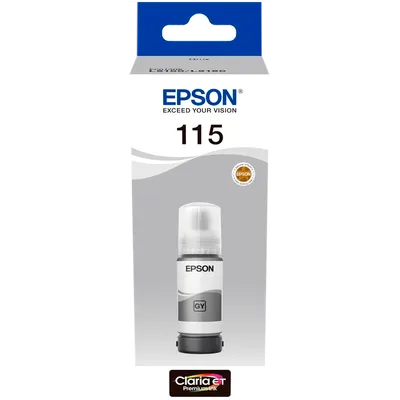Контейнер с чернилами Epson 115 C13T07D54A, серый, 70 мл, пигментные