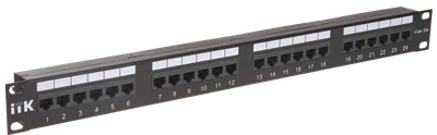Патч-панель кат.5Е UTP, 24 порта (IDC Dual) 1U патч-панель кат.5Е UTP, 24 порта (IDC Dual)