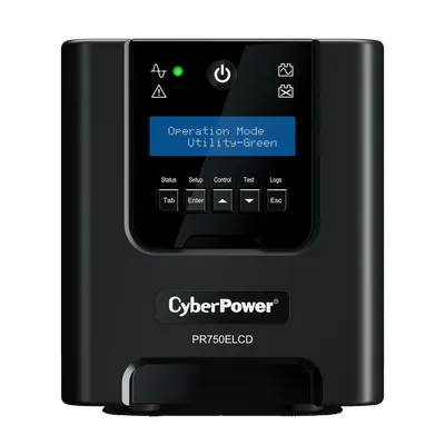 ИБП Cyberpower PR750ELCD, линейно-интерактивный, 750 ВА/675 Вт, 6×IEC C13, LCD
