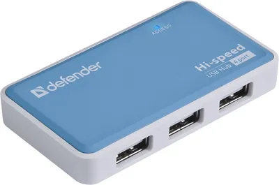 USB-хаб Defender 83503, Quadro Power, 4 порта, с БП