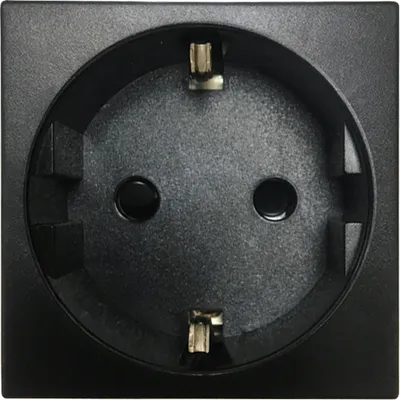 Розетка Donel DF6AN, 2К+З, с з/ш, черная
