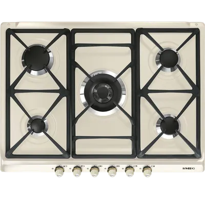 Варочная поверхность SMEG SR775PO, газовая, 5 конфорок, 685×500 мм