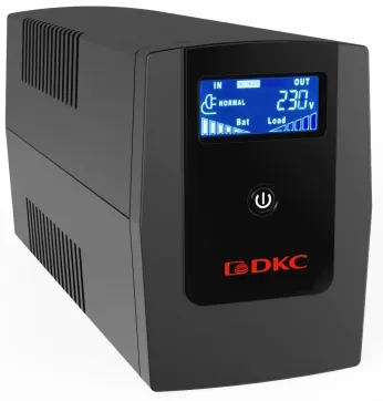 ИБП DKC Info LCD INFOLCD600I, линейно-интерактивный, 600 ВА/360 Вт, 3×IEC C13, USB, LCD
