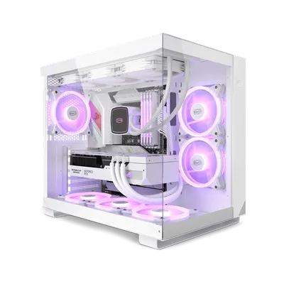 Корпус PCCooler C3T500 ARGB WH, Midi-Tower, ATX, белый