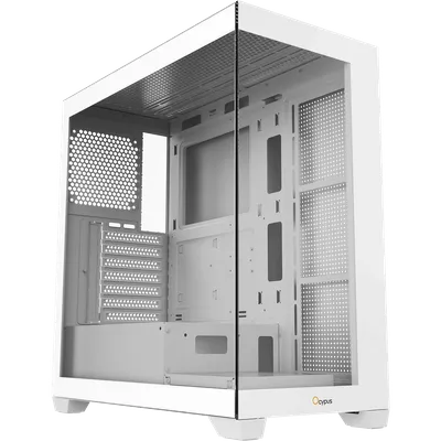 Корпус ПК без блока питания/ Case Ocypus Gamma C72 WH, Midi-Tower, TG, no fans, 2xUSB-A 2.0 + 1xUSB-A 3.0, ATX, mATX, mITX White
