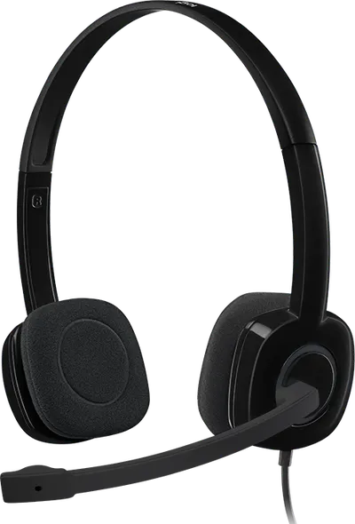 Гарнитура Logitech 981-000589, H151, накладные, 3.5мм