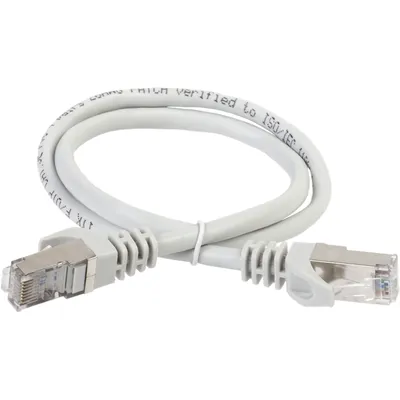 Патч-корд ITK PC01-C5EFL-2M, кат.5e FTP, 4 пары, 2 м, LSZH, серый