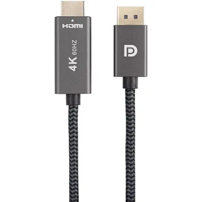 Кабель Telecom TA561M-1.8M, DisplayPort M→HDMI M, 1.8 м, 4K@60Hz