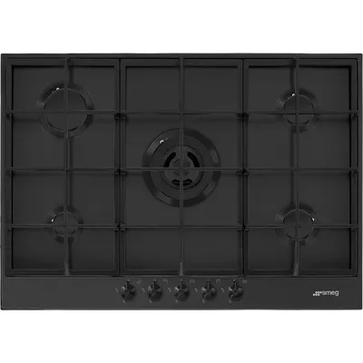 Варочная панель SMEG PX375MB, газовая, 72.5 см, 5 конфорок, газ-контроль
