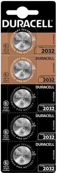 Батарейка Duracell CR2032, литиевая, 3 В, 5 шт.