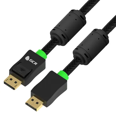 Кабель GCR PROF GCR-56277, DisplayPort v1.4, 1.0м, 8K 60Hz, нейлон, черный