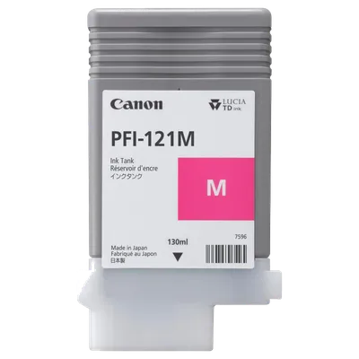 Картридж Canon PFI-121 M, пурпурный, 130 мл, для imagePROGRAF TM250/TM255/TM350/TM355