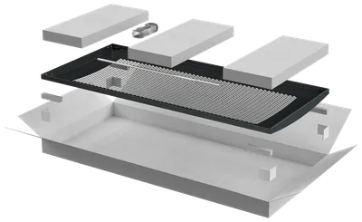 Дверь перфорированная ITK LINEA N LN05-42U6X-DP, 600мм, 42U, черная