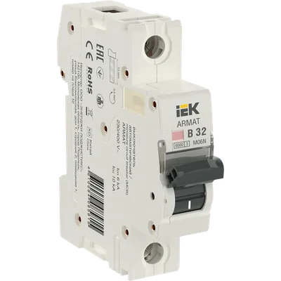 Автоматический выключатель IEK AR-M06N-1-B032, 1P, B, 32 А, 6 кА