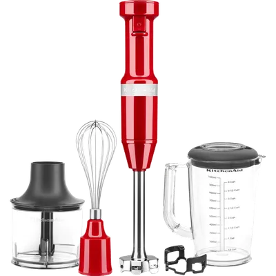 Блендер погружной KitchenAid 5KHBV83EER, 180Вт, 1000мл, красный