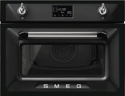 Духовой шкаф SMEG SO4902M1N, электрический, СВЧ, 40 л, 60×45 см, чёрный