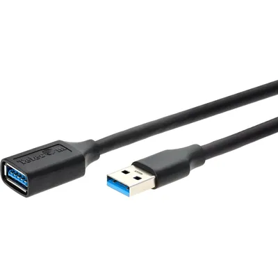 Кабель удлинительный USB 3.0 Telecom TUS708-1M, USB-A папа — USB-A мама, 1 м, чёрный