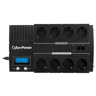 ИБП CyberPower BR700ELCD, Line-Interactive, 700VA/420W, 8×Schuko, LCD