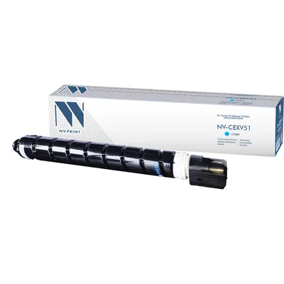 Картридж NV Print NV-CEXV51C для Canon IR Advance C5535/5540/5550/5560, голубой, 60000 стр.