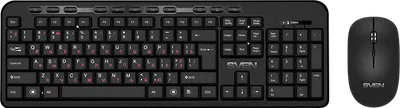 Комплект клавиатура+мышь SVEN SV-019044, USB, беспроводной